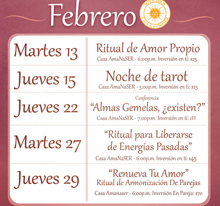 Nuestros Eventos en Febrero